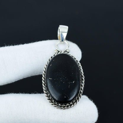 Black Obsidian Gemstone Pendant