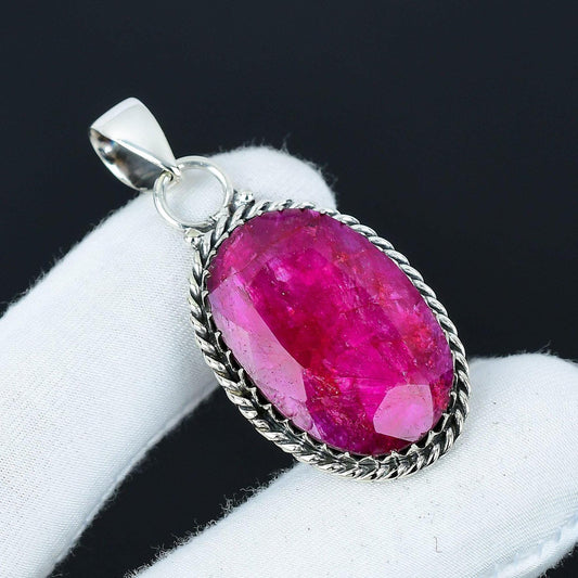 Red Kashmir Ruby Gemstone Pendant