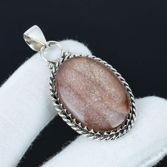 Peach Moonstone Gemstone Pendant