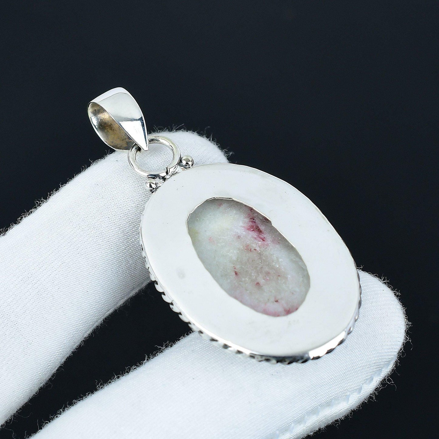 Red Cinnabar Jasper Gemstone Pendant