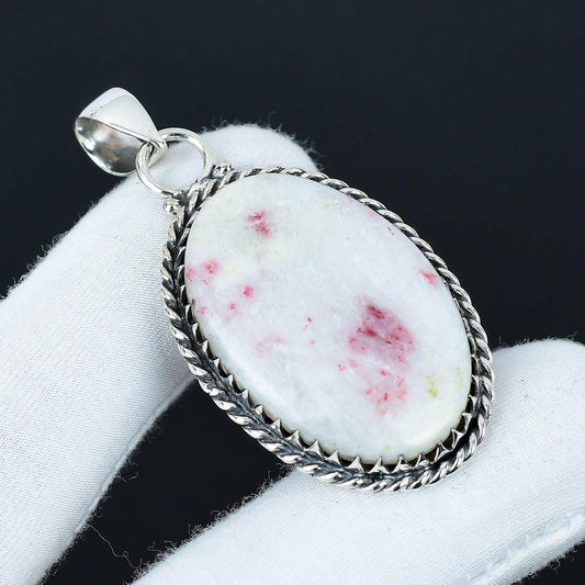 Red Cinnabar Jasper Gemstone Pendant