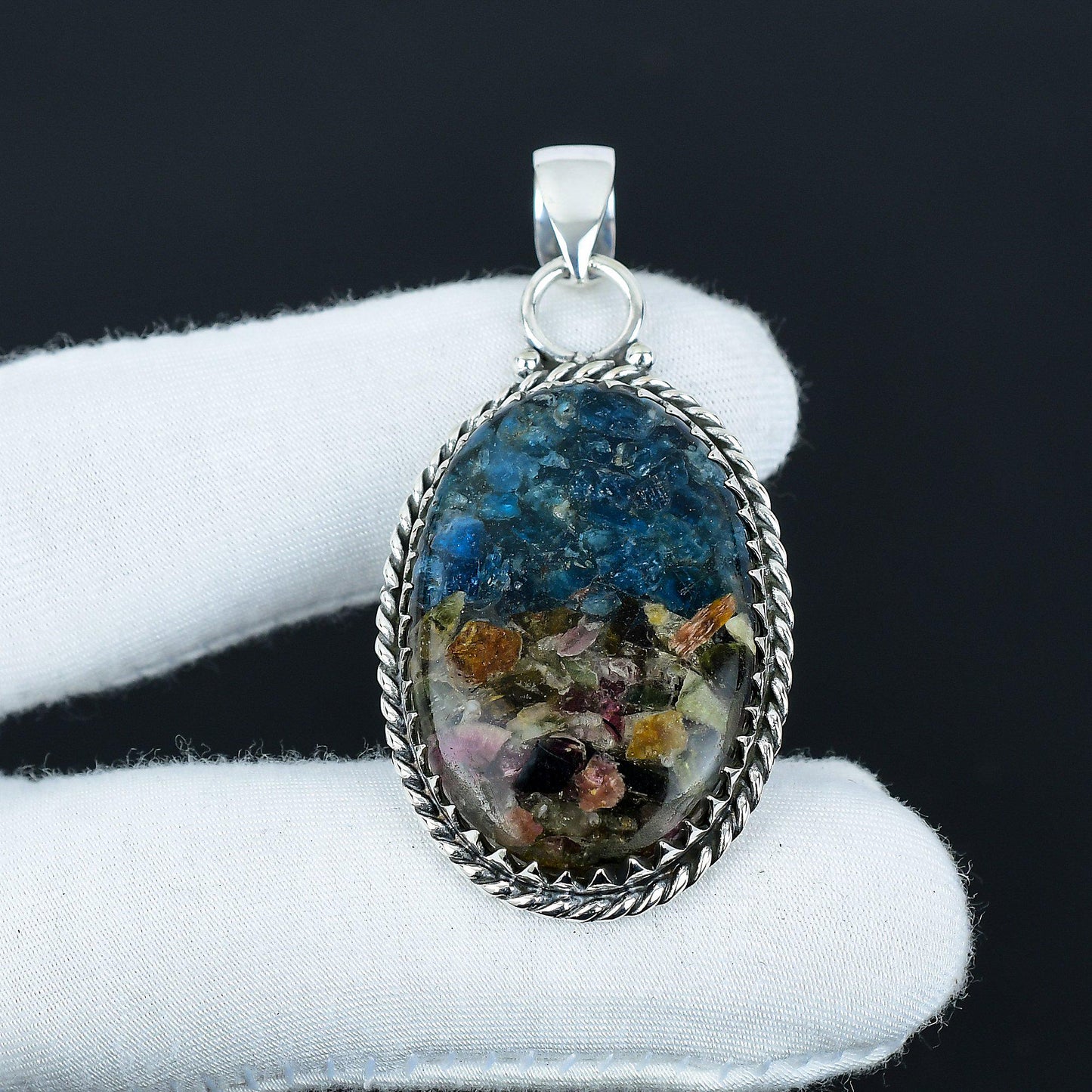 Copper Tourmaline Gemstone Pendant