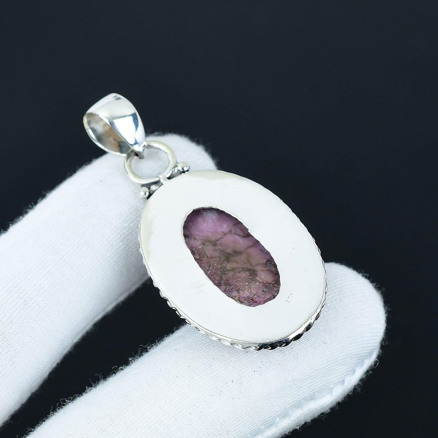 Pink Rhodonite Gemstone Pendant