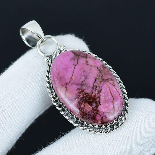 Pink Rhodonite Gemstone Pendant