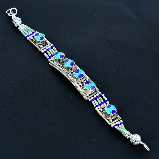 Blue Lapis Lazuli Gemstone Bracelet
