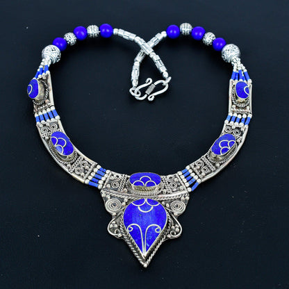 Blue Lapis Lazuli Gemstone Necklace