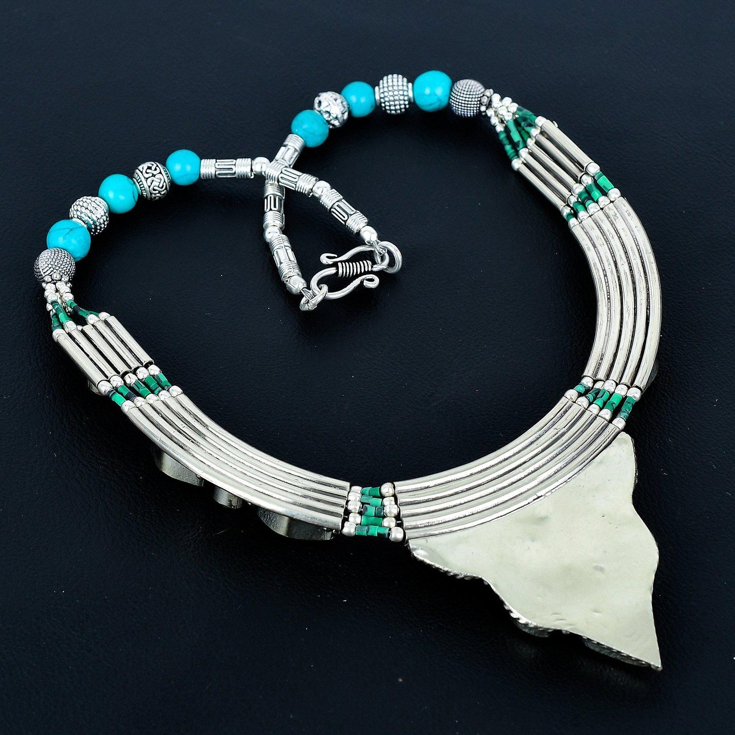 Turquoise Gemstone Sterling Silver Necklace