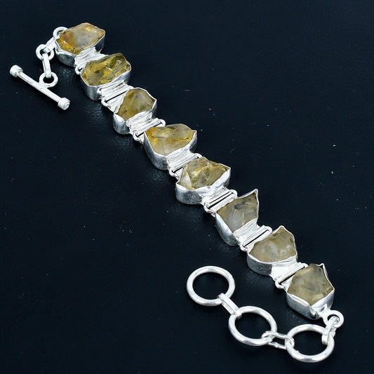 Yellow Citrine Gemstone Bracelet