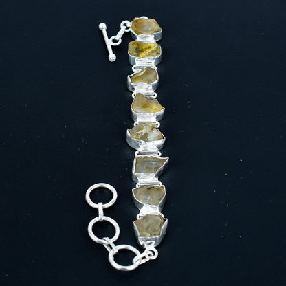 Yellow Citrine Gemstone Bracelet