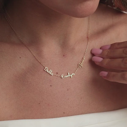 Dainty Darling Multiple Name Necklace